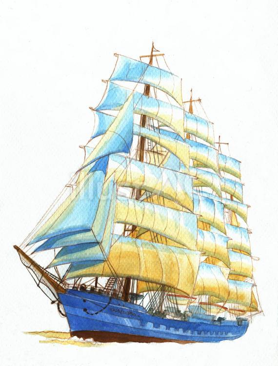 帆船 船,巨大,観光のイラスト素材
