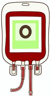 輸血バッグ（Ｏ型） 献血,輸血,赤血球,全血製剤,血液製剤,血液バック,血液,医療,医学,治療のイラスト素材