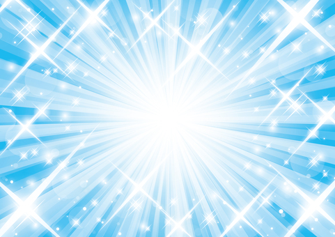 青色のキラキラしたゴージャスな集中線