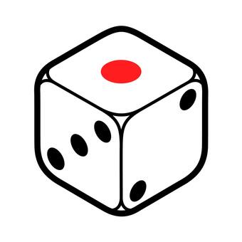 サイコロのアイコン サイコロ,1の目,賭け事,ゲーム,賭博,サイ,博打,丁半,アイコン,シンプルのイラスト素材