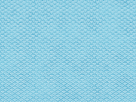 和柄背景【青海波1】水彩風 和,柄,背景,パターン,手描き,水彩,和風,青海波,薄藍色,模様のイラスト素材