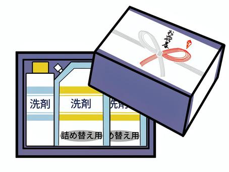 お歳暮の洗剤 お歳暮,洗剤,液体洗剤,詰め替え,洗濯のイラスト素材