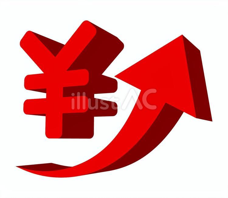 値上げ矢印 値上げ,矢印,お金のイラスト素材