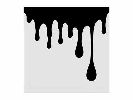 黒インクが垂れる抽象イラスト インク,絵の具,粘性,表面張力,滴,ドリップ,抽象,液体,ペイント,流れのイラスト素材