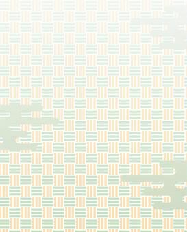 和柄三崩しインスタ用　グリーンXイエロー 背景,和柄,和風,三崩し,格子,グリーン,イエロー,かすみ,グラデーション,インスタ用のイラスト素材