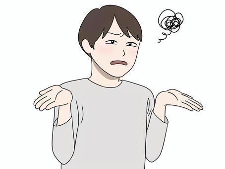 だめだこりゃ…と呆れる男性 期待外れ,がっかり,幻滅,失望,落胆,裏切られる,徒労に終わる,肩透かし,なんだ,なーんだのイラスト素材