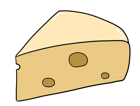 Illustration, käse, milchprodukte, zutaten, 