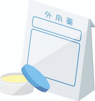 塗り薬 塗り薬,軟膏,クリーム,外用薬,皮膚外用剤,薬,腫れ,痒み,かぶれ,皮膚炎のイラスト素材