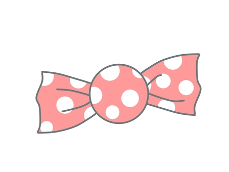 飴玉（ピンク） 飴玉,飴,お菓子,個包装,水玉,ピンクのイラスト素材