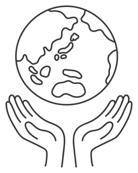 手と地球01 手,地球,両手,世界,エコ,環境,イラスト,素材のイラスト素材