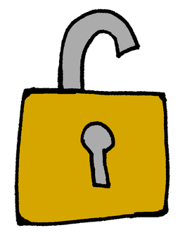 南京錠（開ける） 南京錠,鍵,防犯,セキュリティ,防犯対策,開錠,部屋,セキュリティー,扉,ドアのイラスト素材