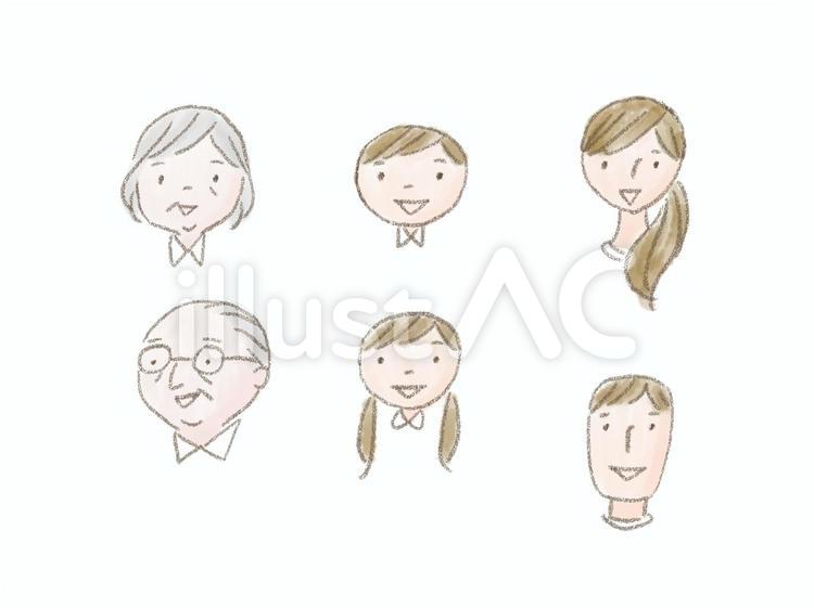 明るい笑顔の家族 笑顔,家族,ファミリーのイラスト素材