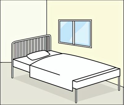 病室部屋 病室,部屋,個室,窓,ベッド,病院,設備のイラスト素材