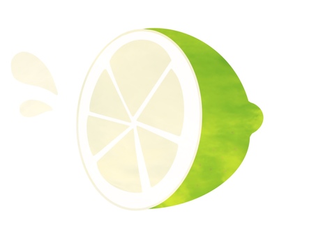 半分に切ったレモン雫付き(緑色) レモン,半分,雫,シンプル,かわいい,挿絵,植物,冬,フルーツ,lemonのイラスト素材