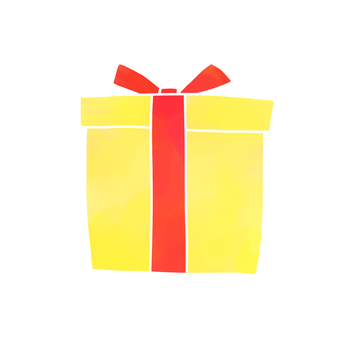 主線なしプレゼントボックス（黄色）
