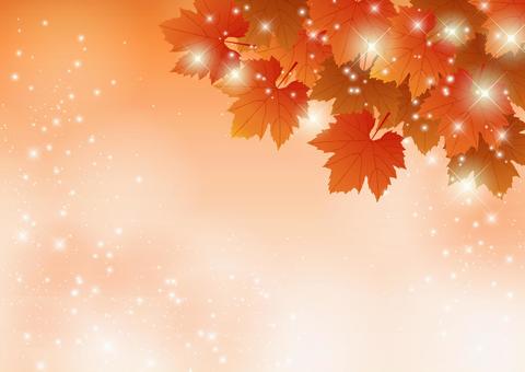 Autumn25171 カエデ,紅葉,キラキラ,赤,秋,パーティクル,背景,かわいい,壁紙,フレームのイラスト素材