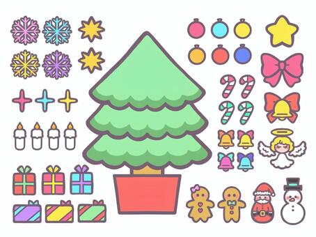 Illustration, christmas, tree, decoration, 