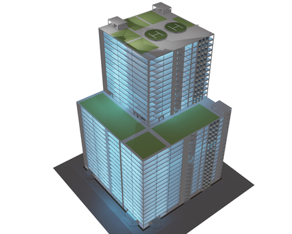 高層ビル ビル,高層ビル,高層,タワー,摩天楼,雑居ビル,商業ビル,オフィスビル,階層,階のイラスト素材