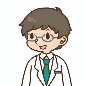 Male in white coat 01_A, JPG, PNG and AI Male in white coat 01_A, a smile, laugh, bright, JPG, PNG and AI