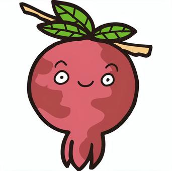 ザクロ ザクロ,かわいい,コミカル,マンガチック,ユーモラス,花,植物,柘榴のイラスト素材