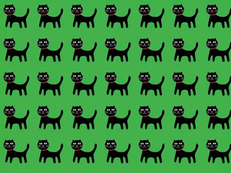 Black cat pattern material, black cat, cat, pattern, JPG and PNG