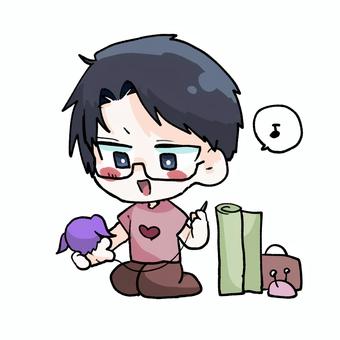 Illustration, 미루어 활용, 인형, 양장점, 