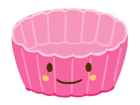 Illustration, silicone cup, character, pink, 