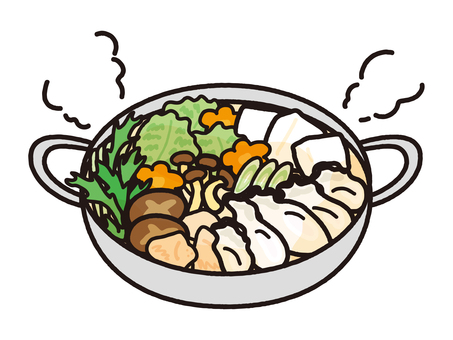牡蠣鍋 牡蠣鍋,牡蠣,海鮮,海産物,貝,名物,郷土料理,郷土食,伝統料理,ご当地グルメのイラスト素材
