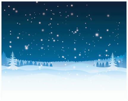冬の雪国背景 冬,クリスマス,雪,林,冬季,森林,植物,12月,クリスマスイブ,森のイラスト素材