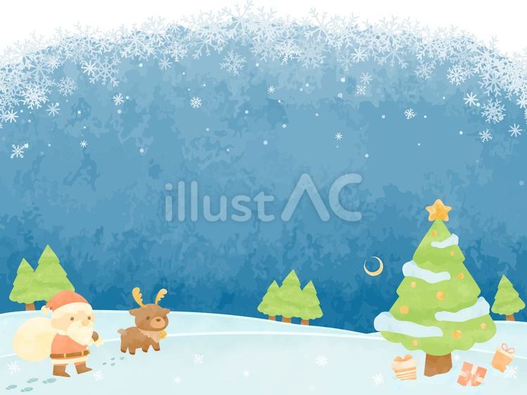 クリスマスの風景イラスト クリスマス,サンタクロース,背景のイラスト素材