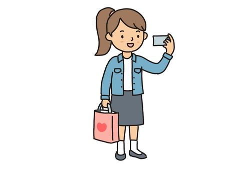 自撮りするポニーテール女子 女性,女子,女の子,若者,高校生,中学生,大学生,透過,女,挿絵のイラスト素材