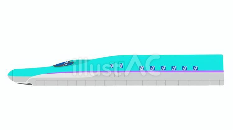 北海道新幹線　側面 新幹線,はやぶさ,e5系のイラスト素材