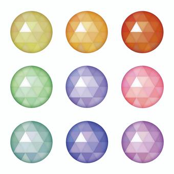 カラフルなダイヤモンドイラストセット カラフルなダイヤモンドイラストセット ダイヤ,ダイヤモンド,宝石,輝き,キラキラ,色玉,美容,丸,球体,艶のイラスト素材