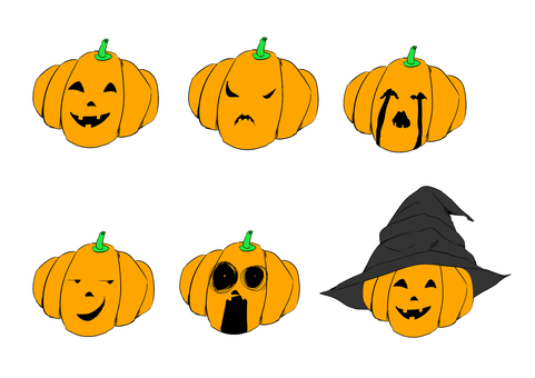 ハロウィンかぼちゃ　セット素材
