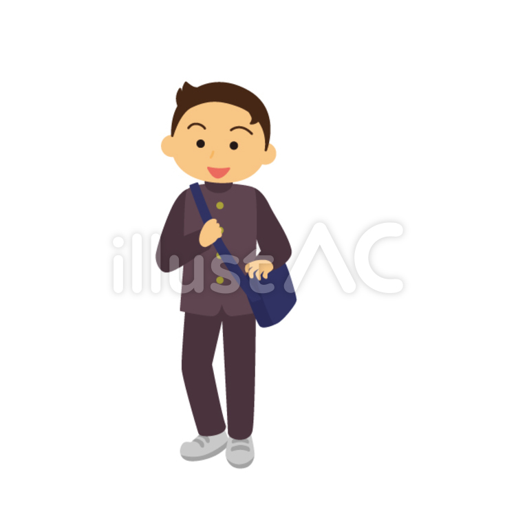 男子学生 男子学生,学生服,成長のイラスト素材