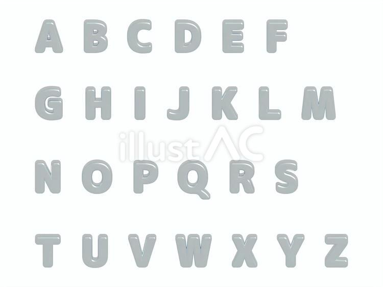 3Dシルバーメタリック文字 3d,文字,立体のイラスト素材