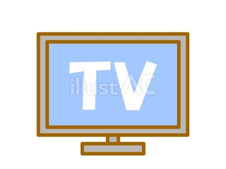 テレビ　近代　TV表示 テレビ,家電,モニターのイラスト素材
