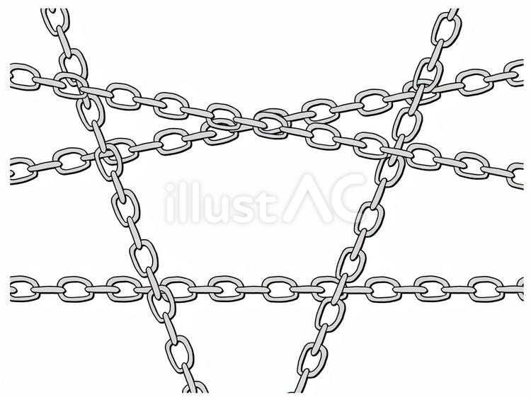 チェーンの模様 鎖,チェーン,模様のイラスト素材