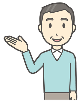  ニット中年男性-055-バスト