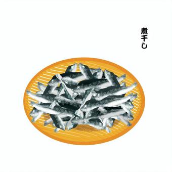 煮干し 煮干し,イワシ,海産物,魚,ダシのイラスト素材
