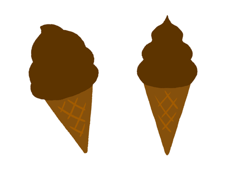 Chocolate flavored soft serve, soft cream, ice, chocolate, JPG, PNG and EPS