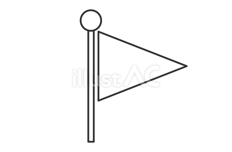 三角の旗 旗,フラッグ,アイコンのイラスト素材