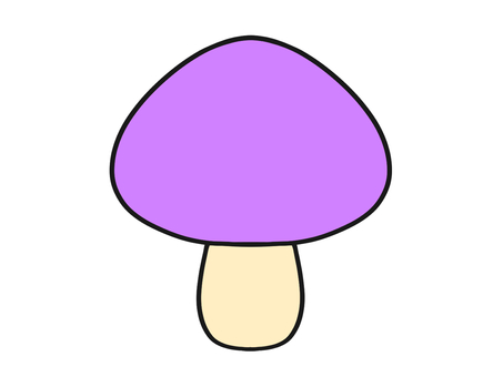 紫色のキノコのイラスト 食べ物,野菜,キノコ,山,軸,かわいいのイラスト素材