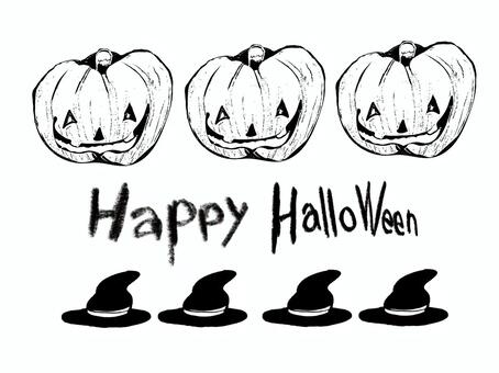 Illustration, halloween, pumpkin, hat, JPG and PNG