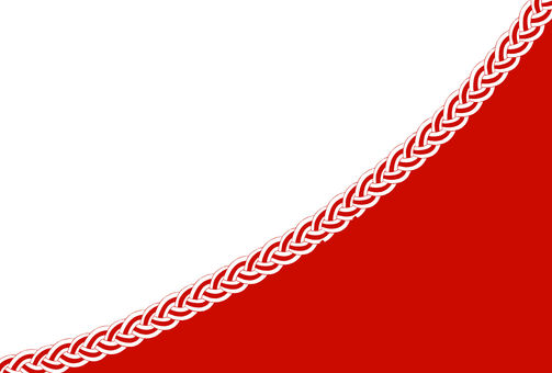 しめ縄半分フレーム しめ縄,半分,フレーム,シンプル,年賀状,赤,和風のイラスト素材