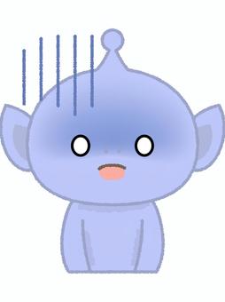 宇宙人ショック 宇宙人,ショック,青ざめる,地球外知的生命体,表情,生物,紫,マスコットのイラスト素材