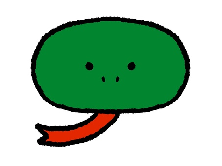 かわいい表情のへび へび,巳,干支,十二支,動物,年賀状,正月,新年,元旦,年賀のイラスト素材