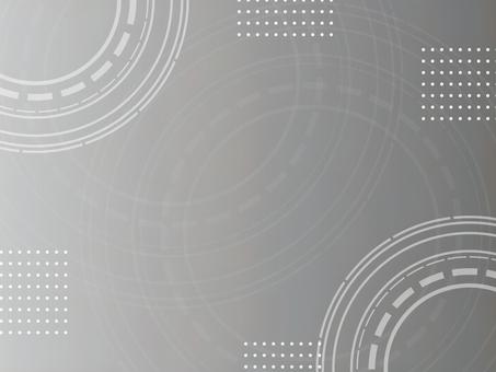 円とドットのテクノロジー背景 グレー 背景,ビジネス,テクノロジー,デジタル,グラデーション,シルバー,グレー,円,ライン,ドットのイラスト素材