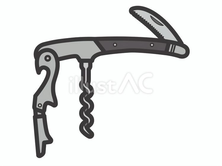 ソムリエナイフ23 ソムリエナイフ,ワインオープナー,ワインのイラスト素材