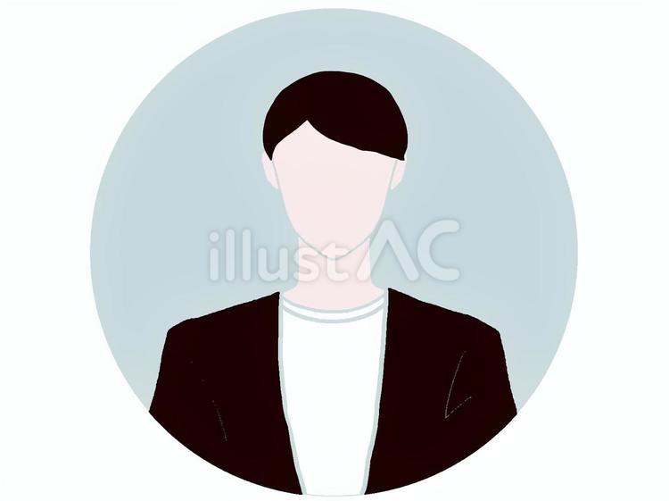 男性　アイコン 男性,アイコン,短髪のイラスト素材